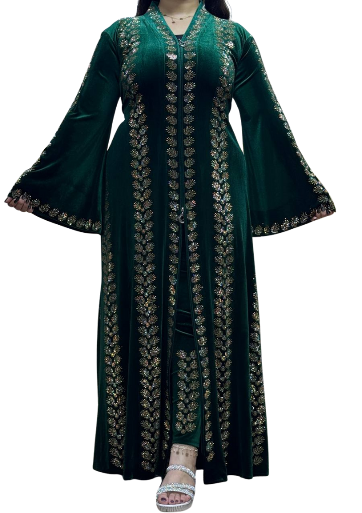 Abaya veluto da 5 pezzi